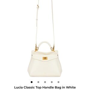 JW PEI White Crossbody Bag with Gold Accents